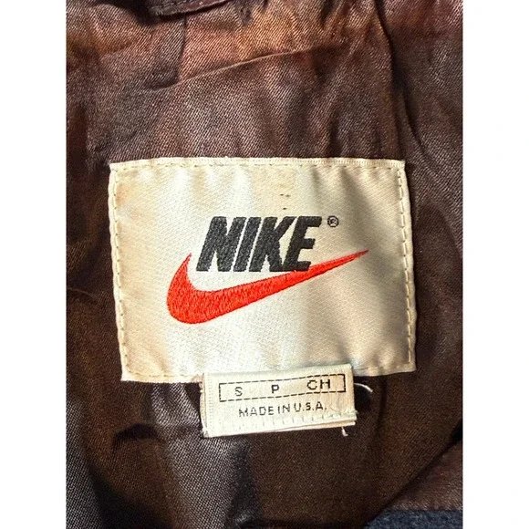 Vintage Nike US Soccer Varsity Jacket Mens Small Navy Blue Wool Leather Sleeves - Picture 10 of 16